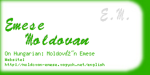 emese moldovan business card